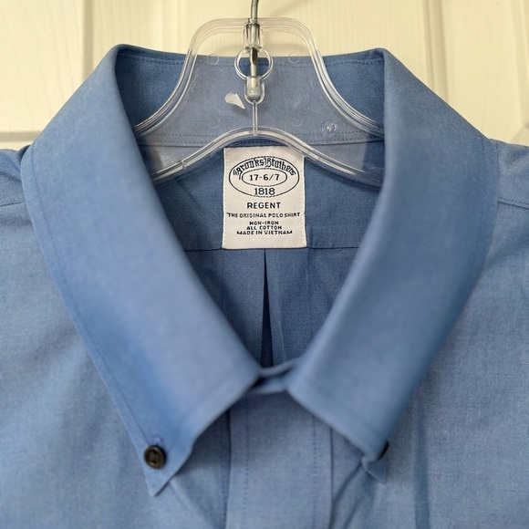 Brooks Brothers 1818 Regent Fit Blue Dress Shirt - Picture 4 of 14